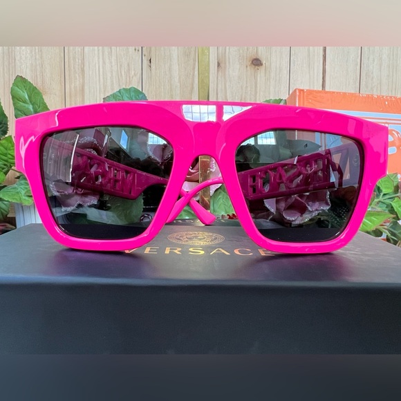 Versace Unisex Sunglasses in Hot Pink - Picture 2 of 12